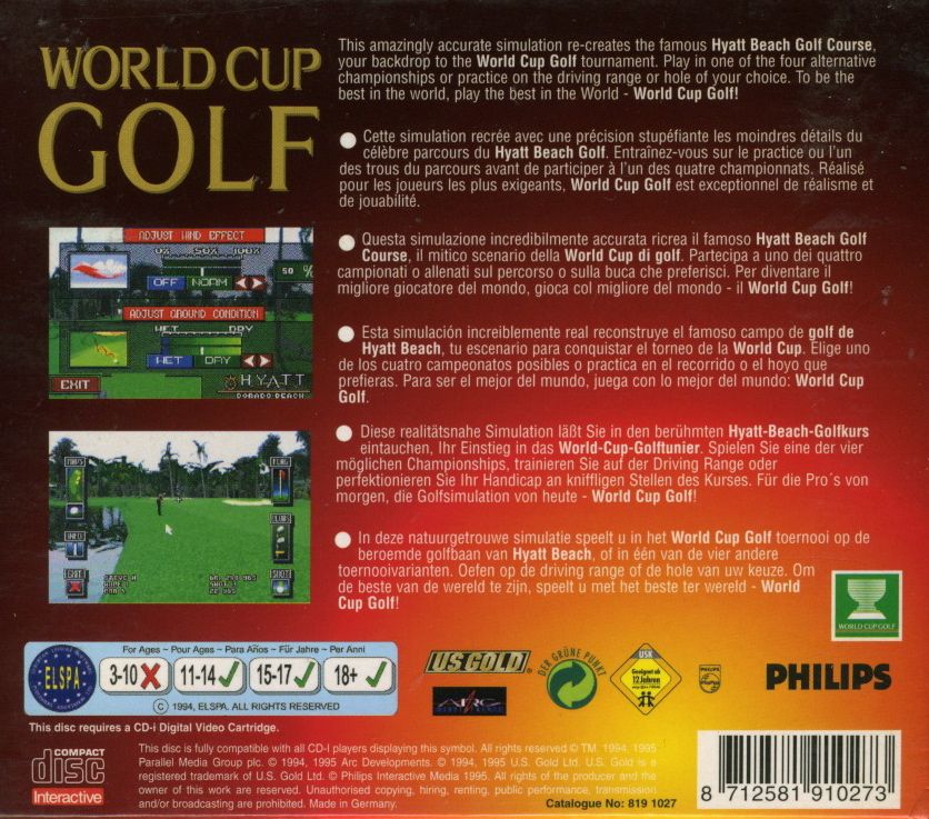 World Cup Golf: Hyatt Dorado Beach box art for CD-i